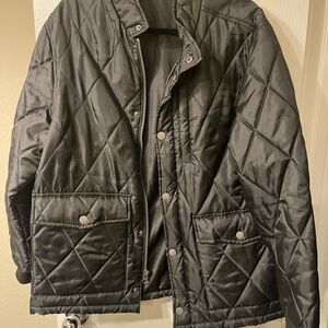 Men's Quilted Black Puffer Jacket